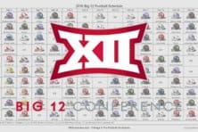 2016 Big 12 Football Helmet Schedule